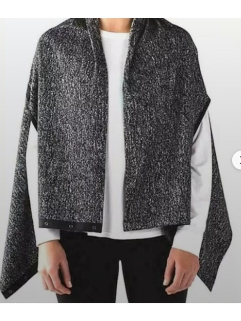Lululemon Vinyasa Scarf Gray Heather Wrap Shawl Travel Athleisure NWT